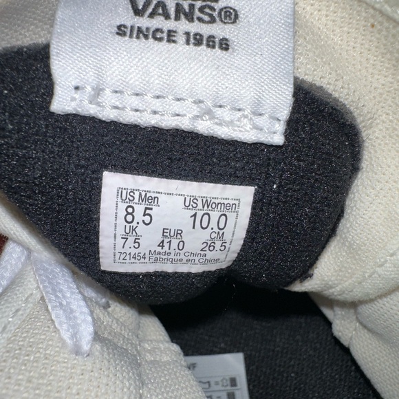 Size 8.5M 10W Van's Off the Wall Pro Classic 721454 Skateboard Shoes White NWT - Picture 7 of 8